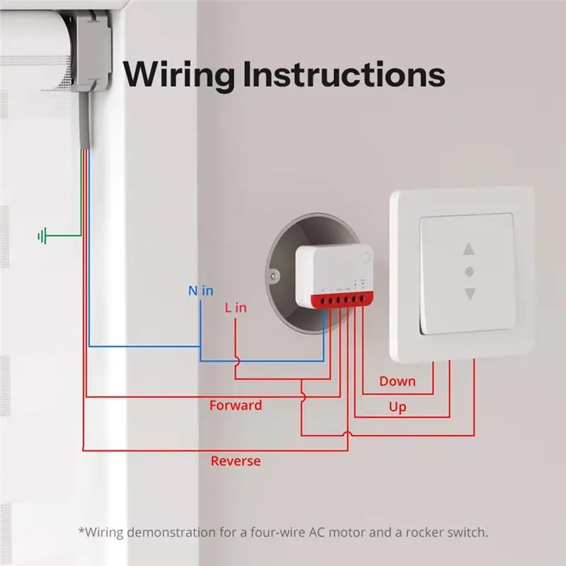 Y23A-MINI-ZBRBS For Curtains Blind Control Switch Shutter Zigbee Smart Roller Signal Booster Works With Ewelink Via Zigbee Hub