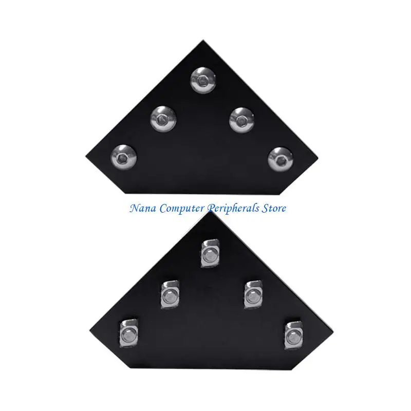 

F68C 5-отверстие, черная/серебристая соединительная пластина, угловой кронштейн, соединительный шарнир