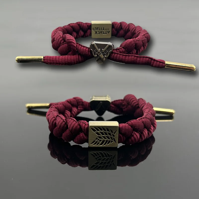 Новый голографический светоотражающий браслет Атака гигантского плетеного браслета Аллен Микаса Модный браслет индивидуальный браслет