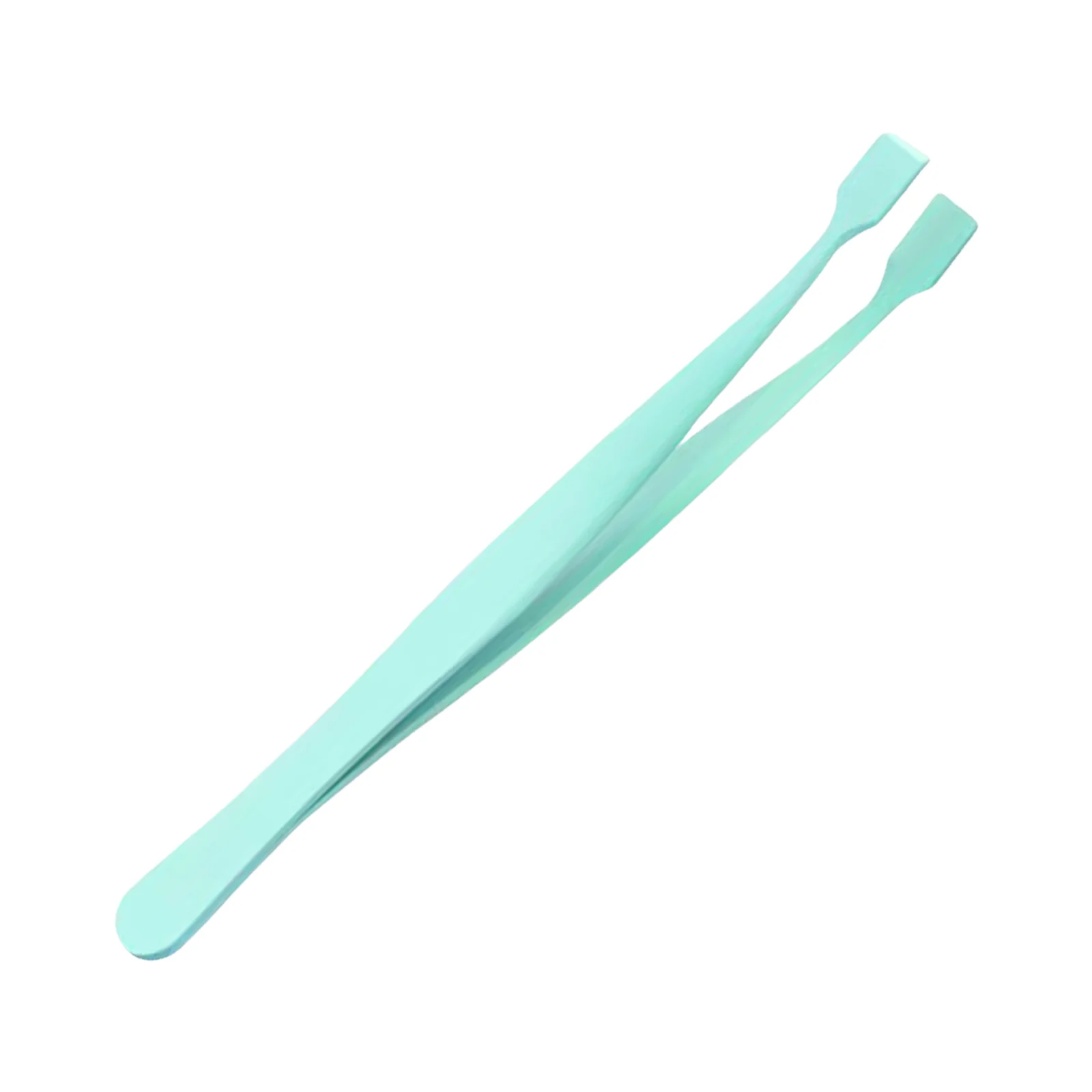 Pincettes à cils à tête plate de haute précision pour cils inférieurs, outils d'extension de cils portables pour débutants, acier inoxydable de 11.8cm