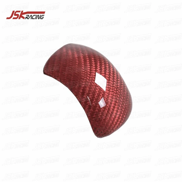 BLACK RED CARBON FIBER GEAR HEAD COVER for 2013-2017 SUBARU FORESTER
