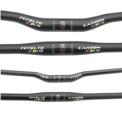 FCFB matte carbon handlebar MTB Bicycle Handlebar 25.4 Mountain Bike Handle Bars Flat Handlebars Riser Handle 3K  380-700mm