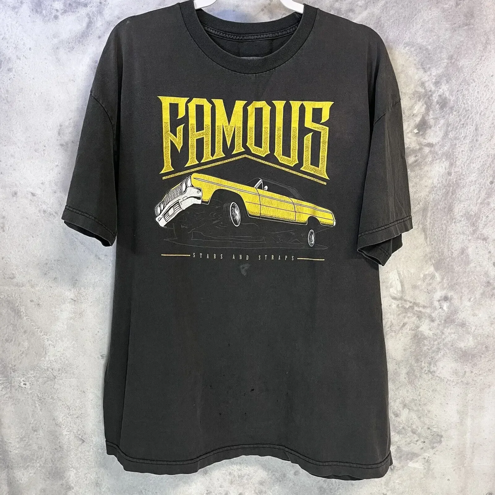 Famous Stars & Straps Lowrider T Shirt Mens 2Xl Short Sleeve Black K3