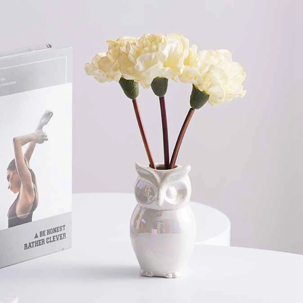 

Light luxury fantasy animal Nordic ceramic decoration Dried flowers Flower vases living room flower arrangements New home gift