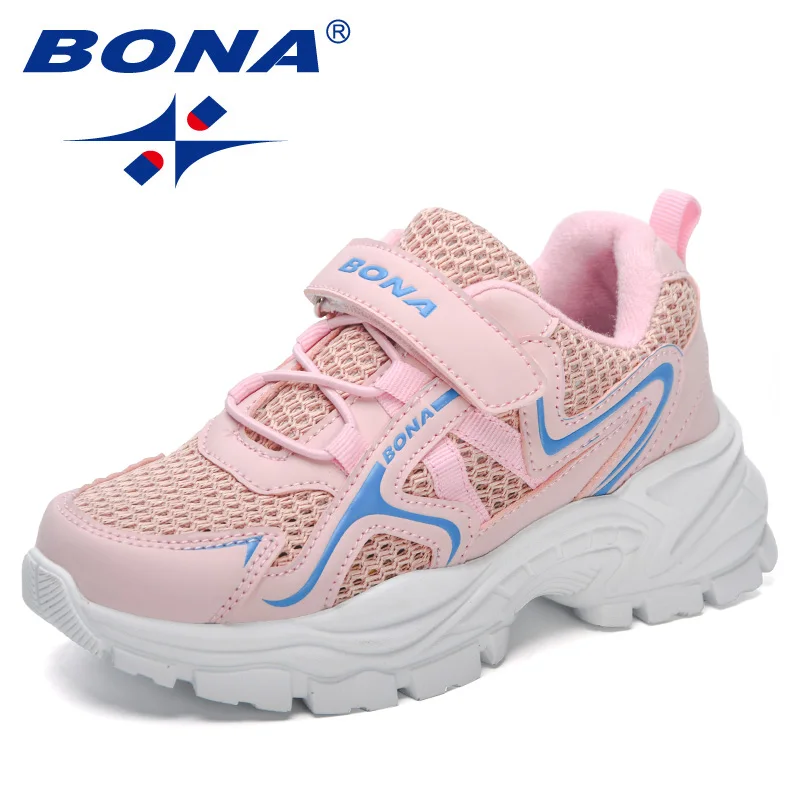 BONA 2023 New Designers Light Sneakers Sport Casual Shoes Children Leisure Trainers Kids Spring Shoes Boys Walking Shoes Girls