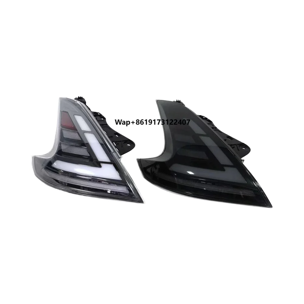 For 370Z LED Tail Light Assembly Z34 Modified Driving Brake Turn Signal Clear Lens 12V New Condition