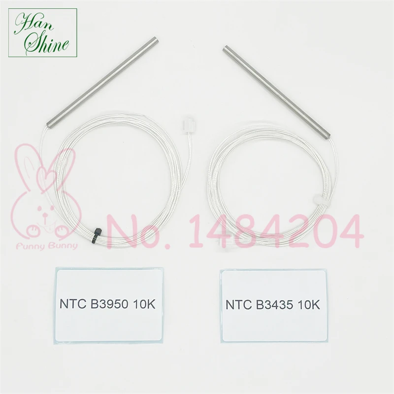 NTC B3435 10K & NTC B3950 10K Temperature Sensor Waterproof Stainless Steel Probe 4mm * 80mm 2 Meters Wires Max. 150°C