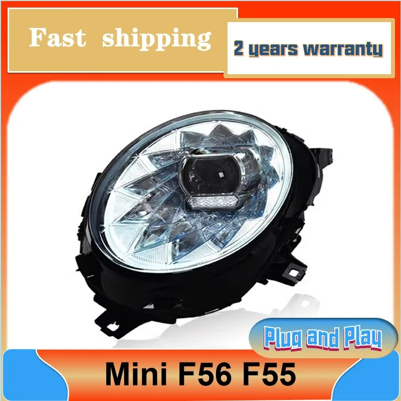 

Car Styling for Mini F56 Head Lights 2014-2018 Mini Cooper F55 Headlight Bentley Style DRL Turn Signal Low High Beam Projector L