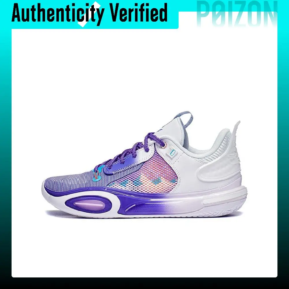 Li Ning Wade All City 11 Snow Mountains Cushioning Slip Resistant Abrasion Resistant Low top Basketball Shoes Men's ABAT031-3