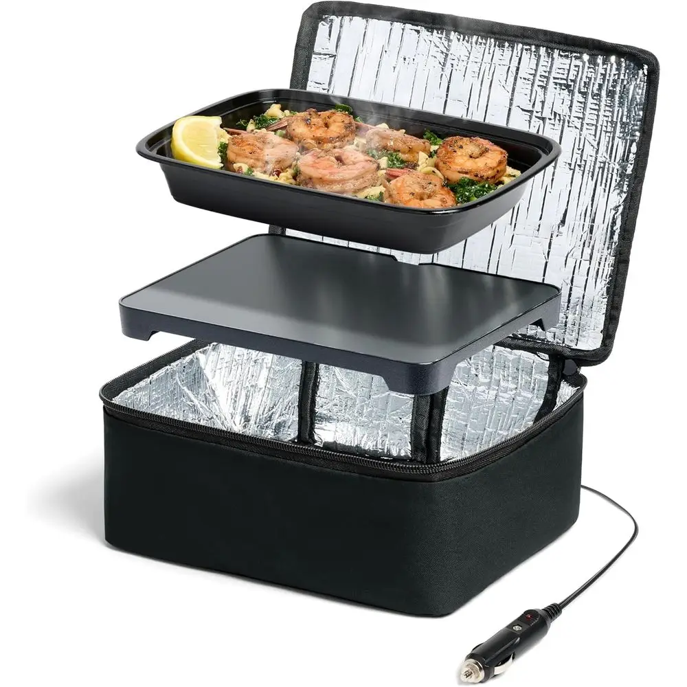 

Mini Heated Lunch Box - Portable Electric Food Warmer for Men and Women - Great for Work, Office, and Construction - Cook, Rehea