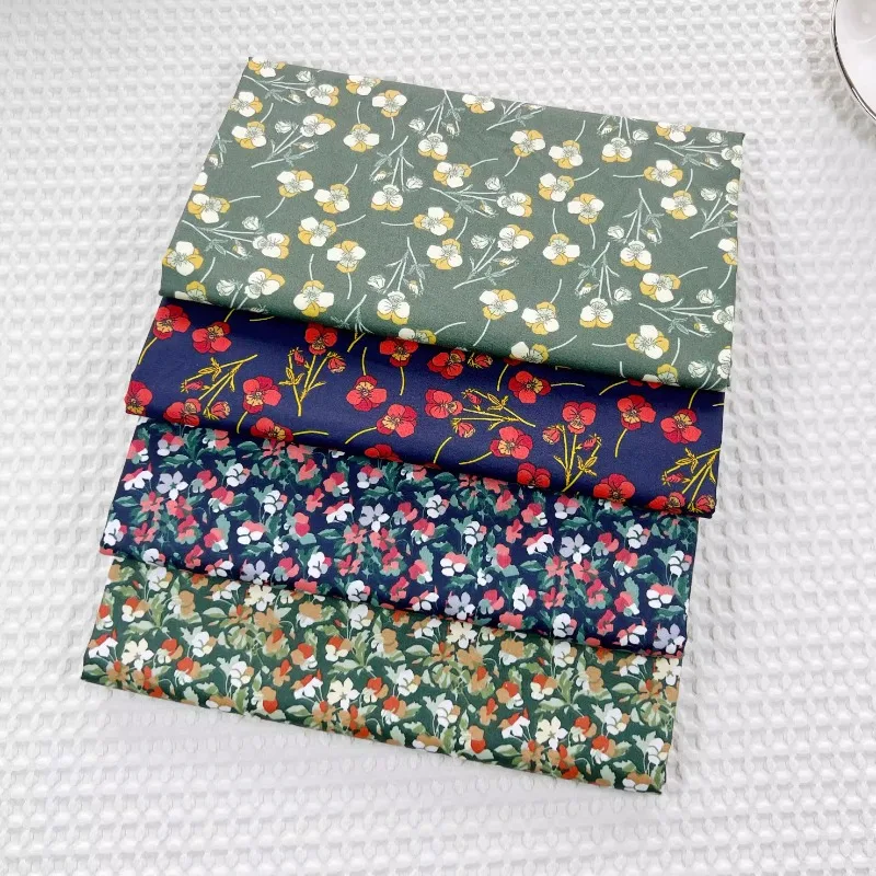 160x50cm Plant Flower Series Cotton Twill Printed Cloth Bedding Handmade Tablecloth Decorative Clothes Fabric