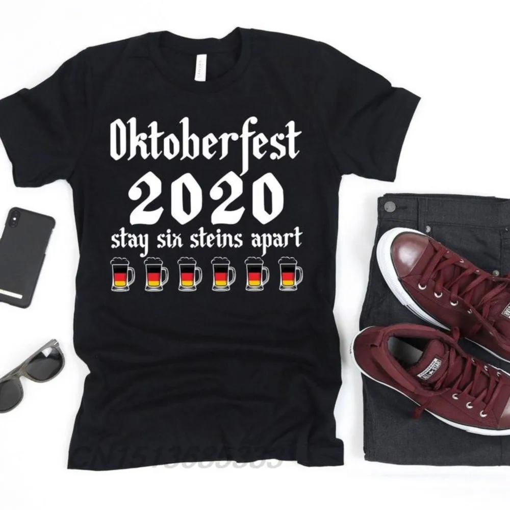 Oktoberfest 2020 Stay Women Vintage T-shirts Aesthetic Pastel Goth Skull Mushrooms Unisex Cotton T-shirt Chonk Cat Print Tops