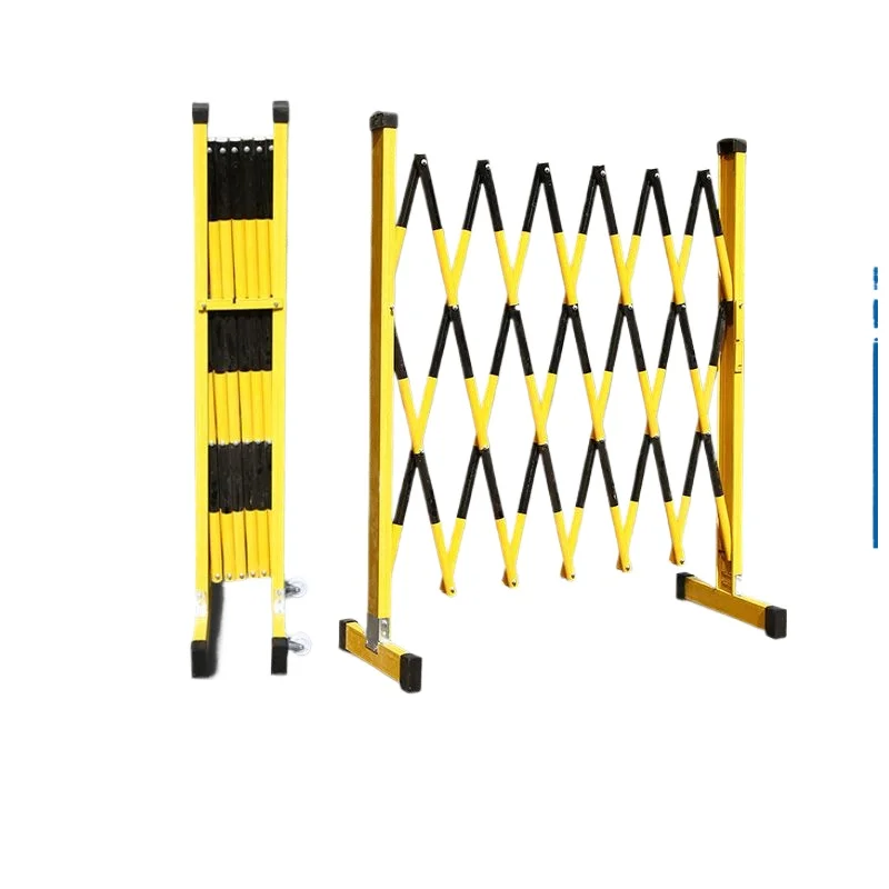 1 set of power insulated telescopic fence, multifunctional fiberglass reinforced plastic pipe construction safety movable type