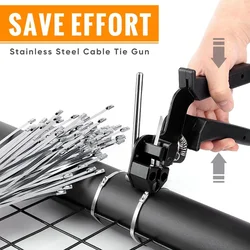 Cable Tie Tool Stainless Steel Fastening Cable Tie Gun Tensioner Cutter Tool Cutting Width Within 12mm