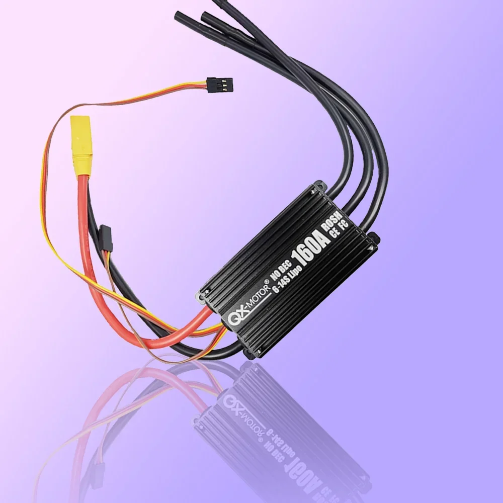 QX-Motor 6-14S Lipo 160A ESC No BEC For Airplane Fixed-Wing jp Model 90mm and edf Quadrotor