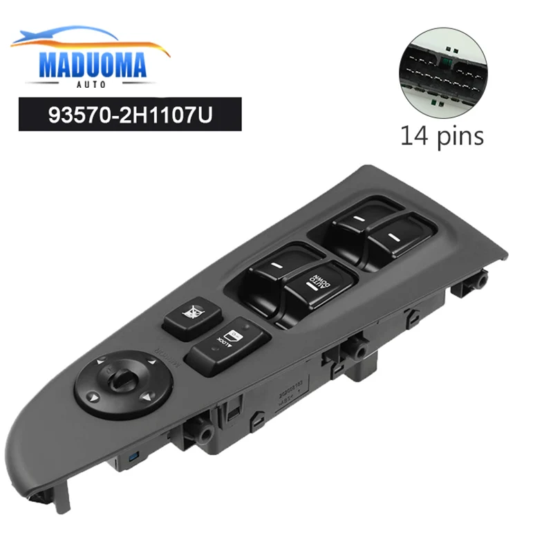 New 93570-2H1107U 935702H0109P Window Electric Switch For Hyundai Elantra 2007-2010 935702H1107U 93570-2H110