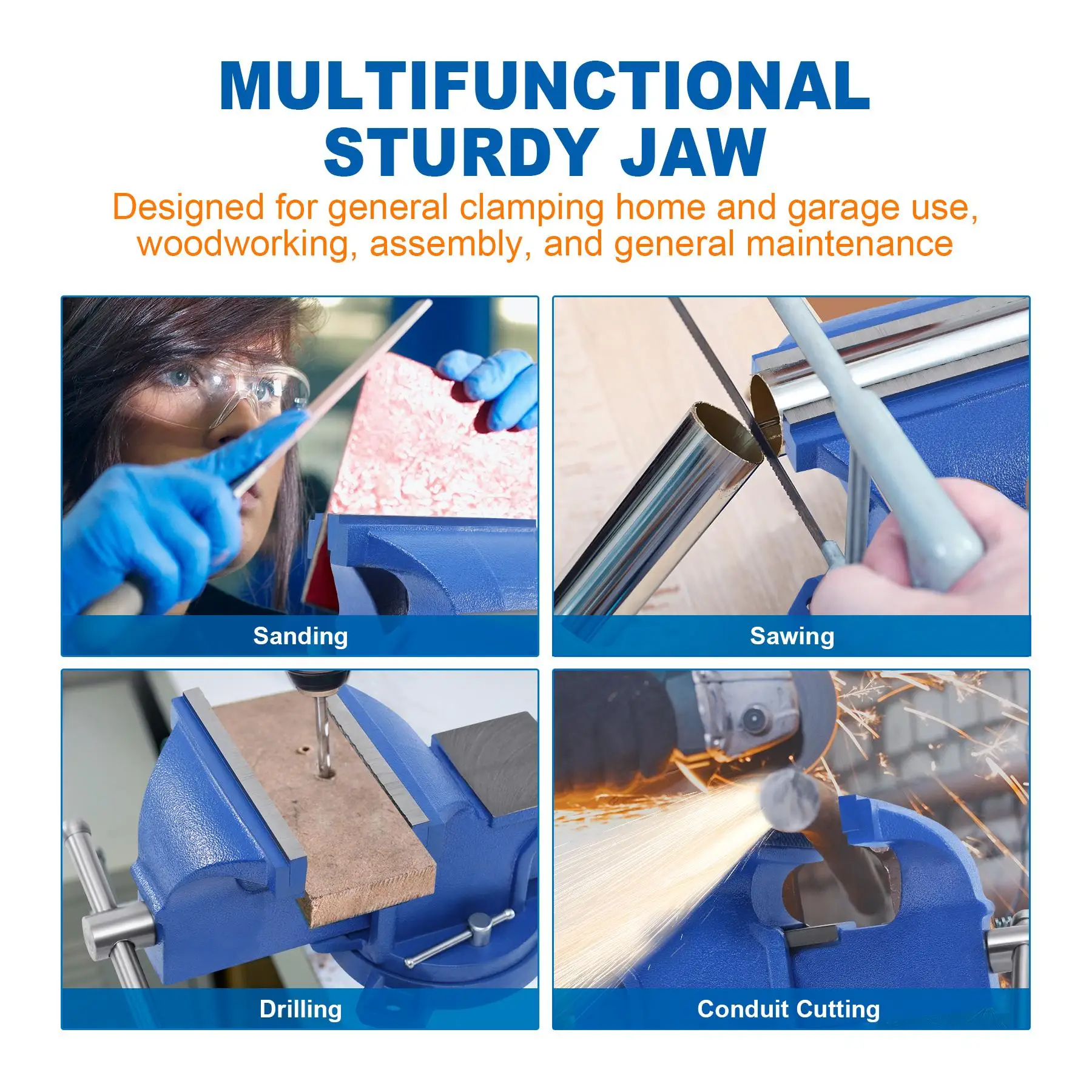 6 "الميكانيكية مقعد Vise الجدول أعلى المشبك الصحافة قفل قاعدة الدوار مقعد ثقيل الوظائف المشبك قفل Vise الدقة المعدن الصلب