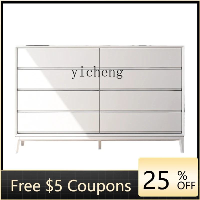 

ZK Minimalist Eight Spares Cabinet Bedroom Locker Solid Wood Simplicity Modern Living Room White Storage Cabinet