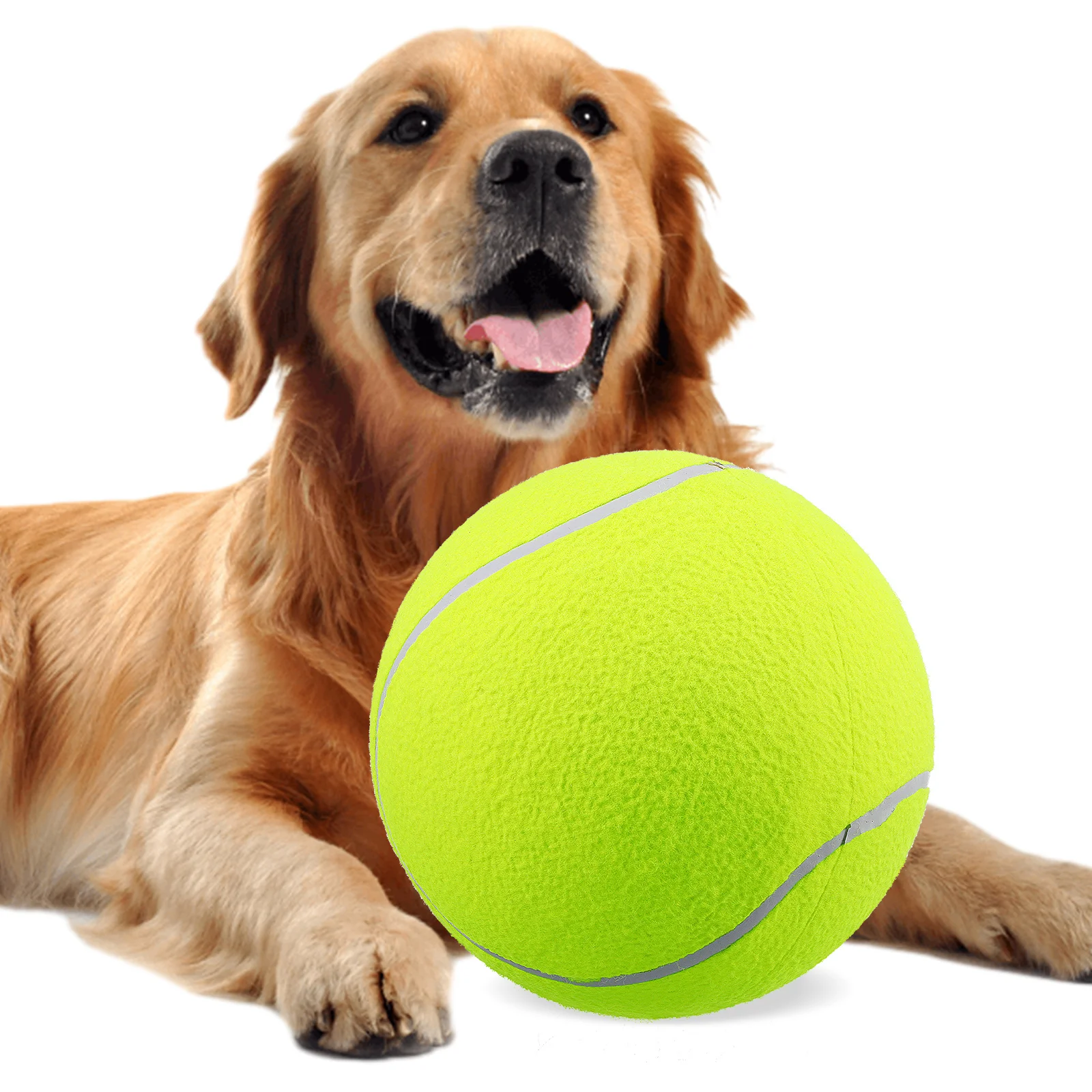 

GANAZONO 9.5 inch Tennis for Dogs with Inflating Needle Pet Play Outdoor Catching Sports