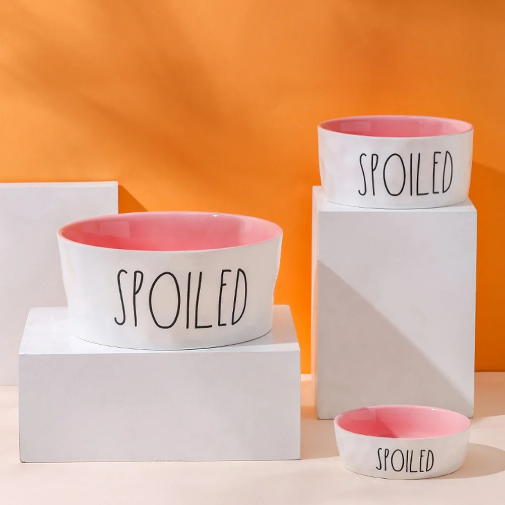 

Ceramic Pet Bowl Cat Feeder Whisker Smooth Glaze Easy Clean Low Center Gravity Cat Bowl Pet Food Container