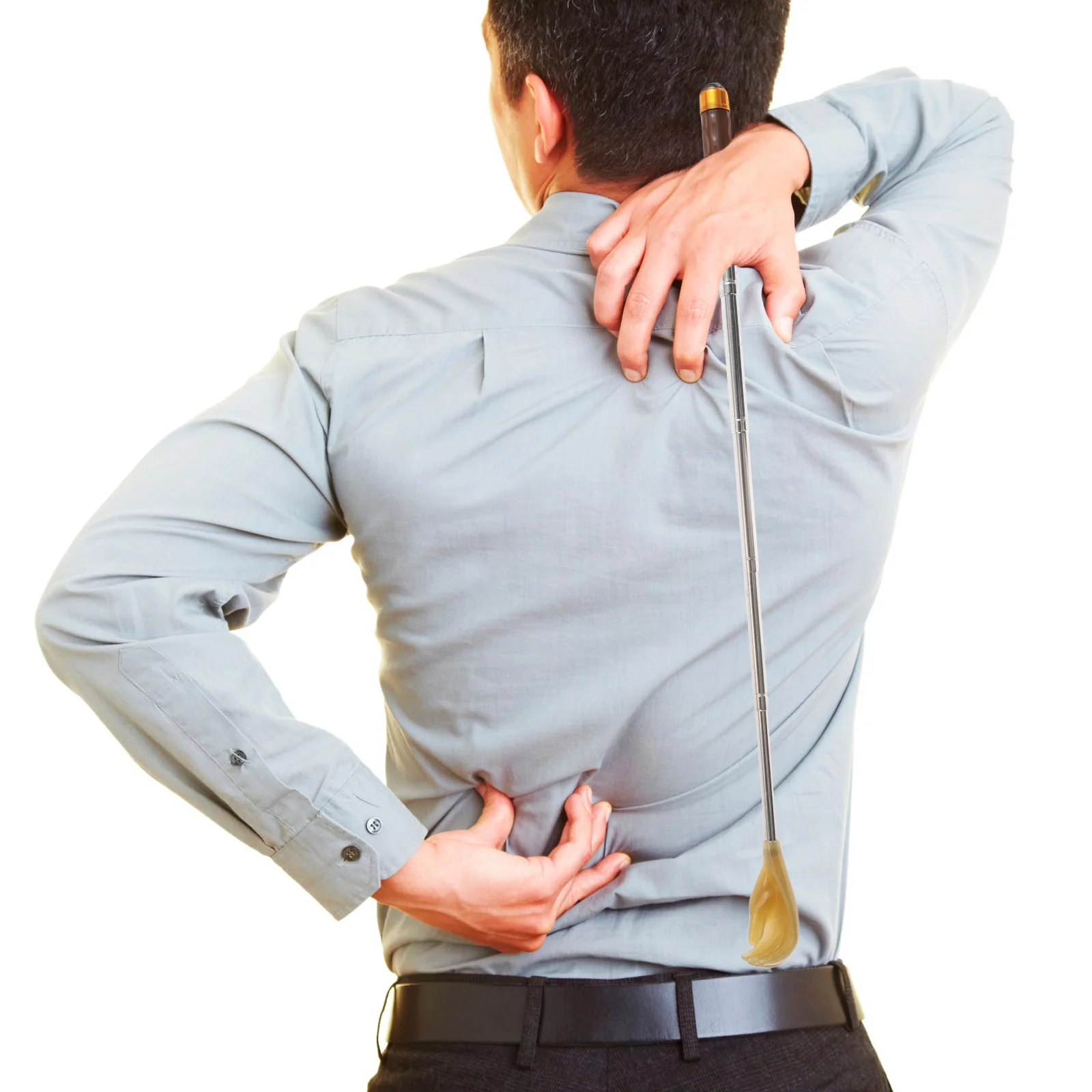 

Выдвижной скребок для спины для взрослых, легкий металлический инструмент для снятия зуда, эргономичные портативные телескопические скребки для домашнего использования, путешествий