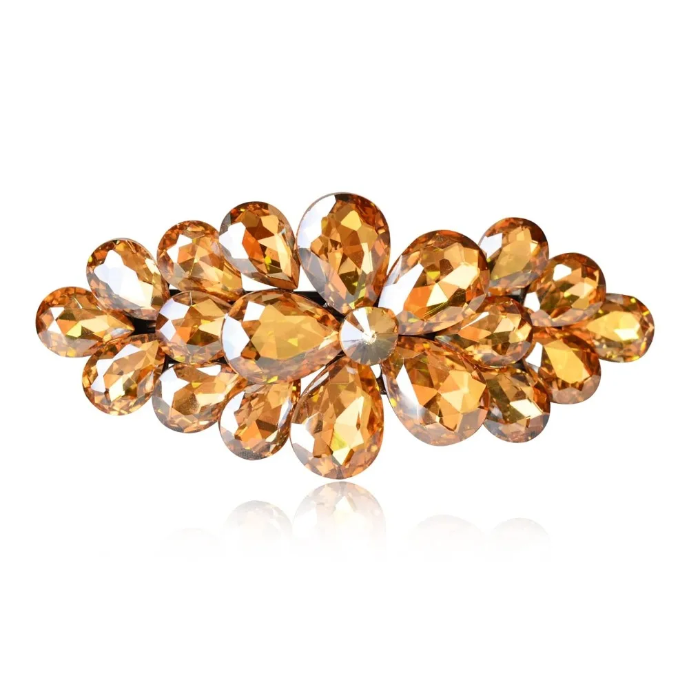 

Роскошный дизайн ювелирных изделий с цветком, заколка для волос со стразами, заколка для волос, идеальные подарки на день матери для мамы (стиль B, шампанское)