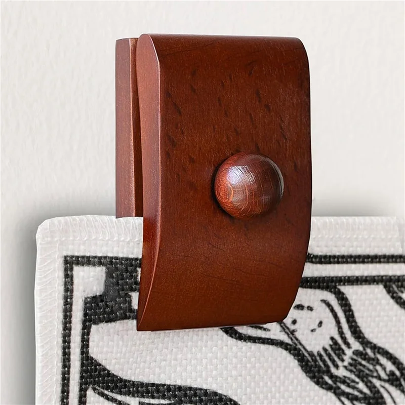 

AB13-Tapestry Hangers,Quilt Hangers For Wall Hangings,Blanket Hanger Clamps,Carpet Rug Display, Wooden Wall Clips 6Pack