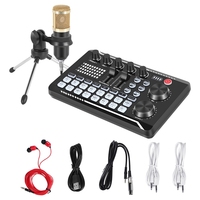 F998 Sound Card Kit,BM-800 Microphone Kit,With Live Sound Card,Audio Mixer Condenser PC Gaming Mic,For Streaming/Games