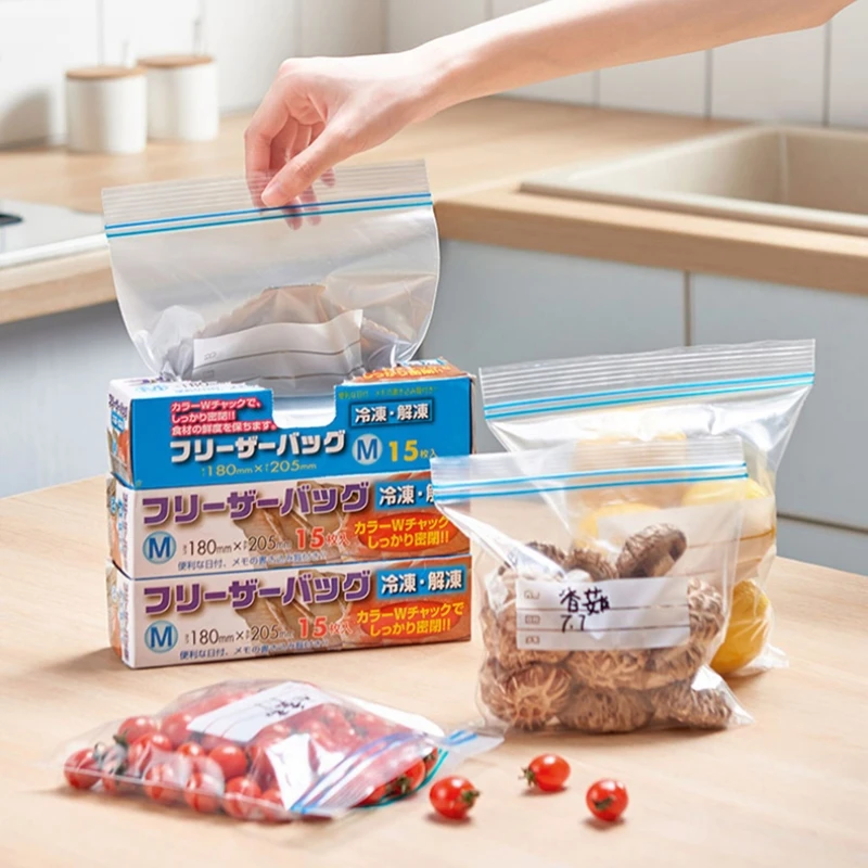 Resealable Plastic Bags Self Seal Transparent Plastic Bag Kitchen Food Storage Package Pouches Vacuum Fresh Organize Bag