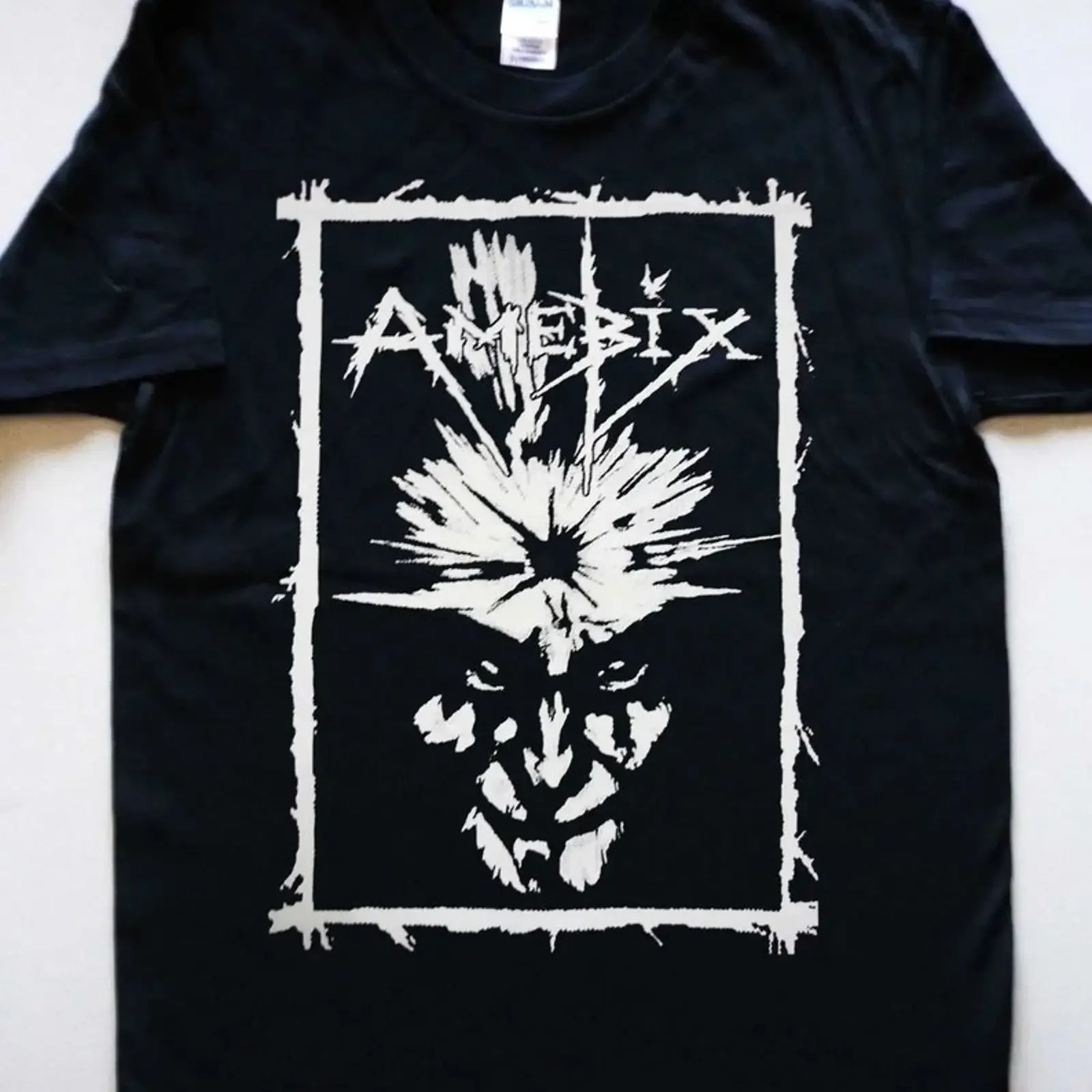 AMEBIX T Shirt  vintage Washed designer clothes Slightly graphic Stylish Casual Soft streetwear Breathable fashion Versatile