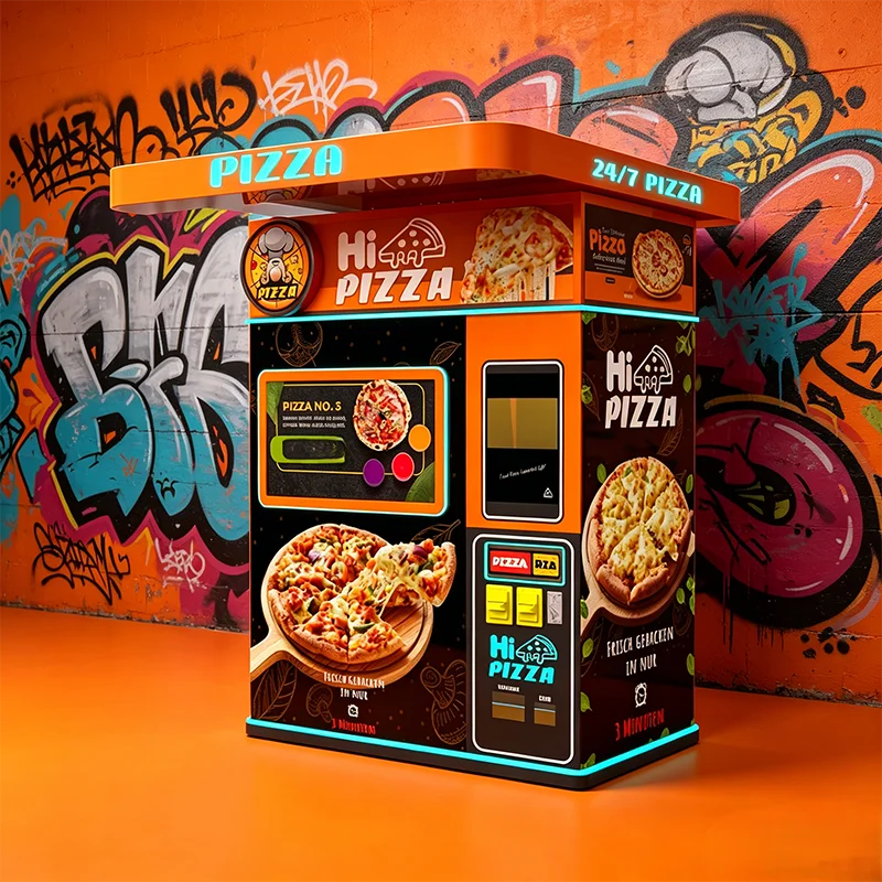 Commercial Pizza Vending Machine for Sale Contactless Payment and Remote Monitoring
