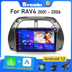 Srnubi 자동차 라디오 멀티미디어 플레이어, 안드로이드 12, 도요타 RAV4 라브 4 2001 2002 2003 2004 2005 2006, 2 딘 카플레이, 스테레오 GPS DVD