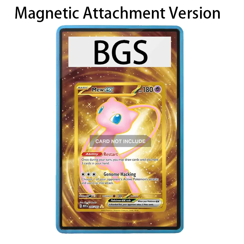 Art Display for Pokemon TCG 151 Mew Ex Anime Expand Art Fans Gift Recyclable Acrylic Protective Case Keychain view 2