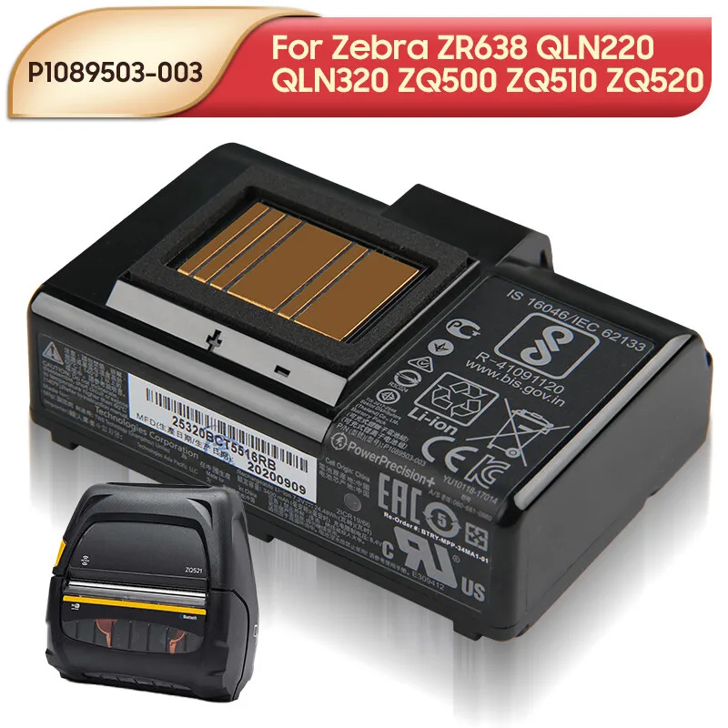 

Replacement Battery P1089503-003 P1051378 For Zebra ZR638 QLN220 QLN320 ZQ500