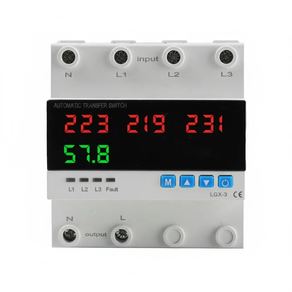 Direct Factory Three Source 4P 63a 100a Single Phase 220Vac ATS Automatic Transfer Switch