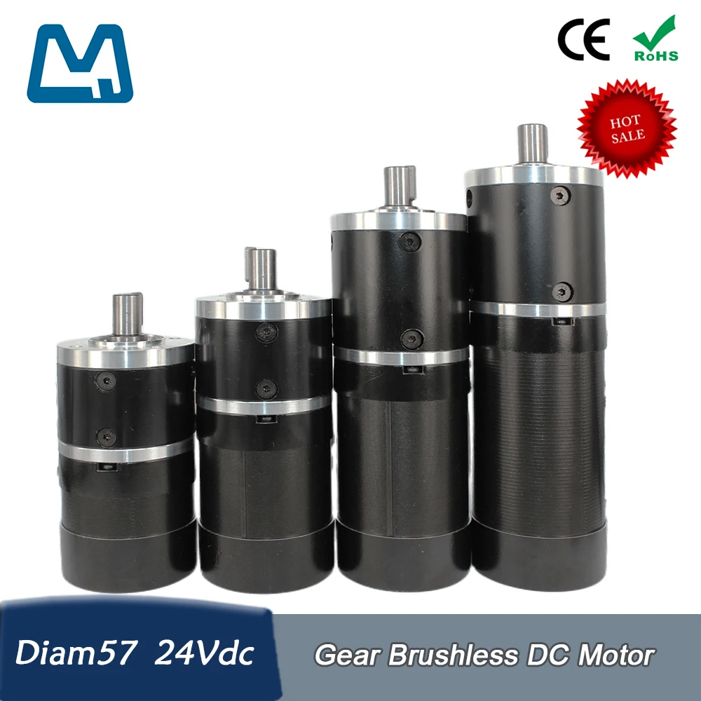 Imagem -06 - Engrenagem Bldc Nema23 100w 24v Motor dc sem Escova 4000rpm Redutor Planetário Caixa de Velocidades Relação 50:1