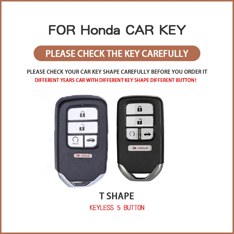 5 Buttons Soft TPU Car Key Cover Shell Case for Honda Civic CRV HRV Accord Pilot Fit Freed Vezel Odyssey 2018 - 2022 Accessories