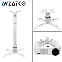 WZATCO Universal C5 C3 C6 TD96 Projector Ceiling Mount Wall Bracket Holder Hanging Bracket M19 YG620 M20 T26K HD Projector Stand