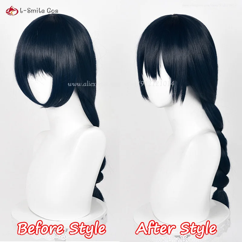 

Anime Amanai Riko Cosplay Wig Black Blue 60cm Long Braided Heat Resistant Synthetic Hair For Women Costumes Anime Cosplay Wigs