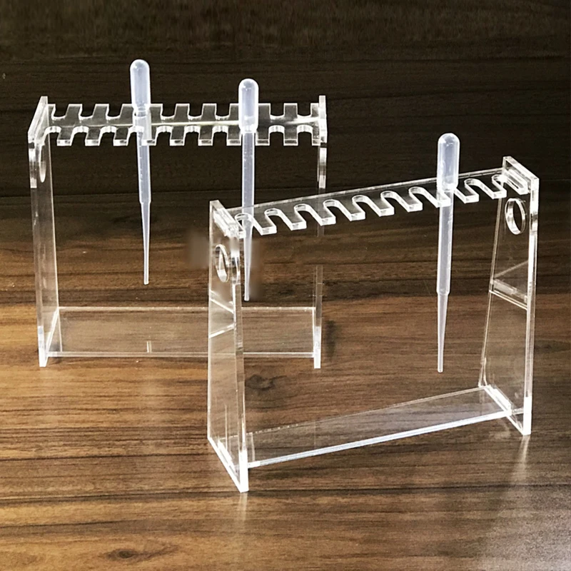 Organic Glass 1/2/3ml pasteur pipette Stand PMMA Support Rack