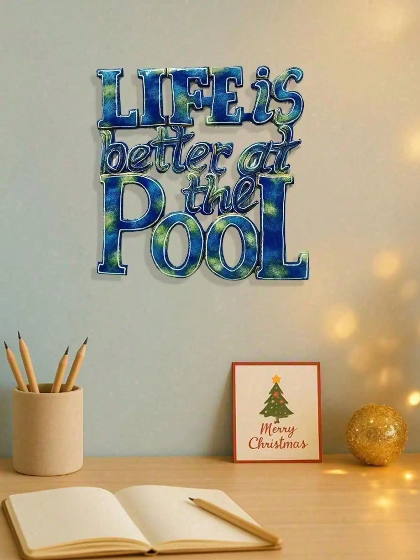 Letrero de metal para pared con diseño de Life Is Better At The Pool, decoración náutica costera para patio, jardín, casa de playa, arte bohemio, decoración del hogar, regalo para mujeres