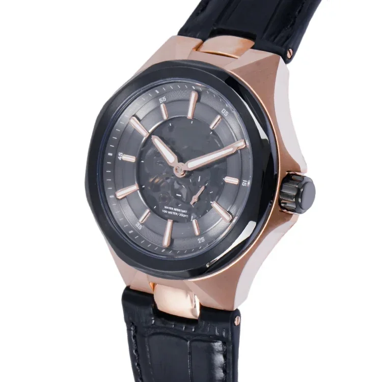 Champagne Fashion Men's Waterproof Automatic Mechanical Watch LOGO Can Be Customized