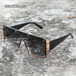 CRIXALIS Oversized Square Sunglasses Women Fashion Luxury Brand Designer Sun GLasses Lady One-piece Gradient Shades Female UV400