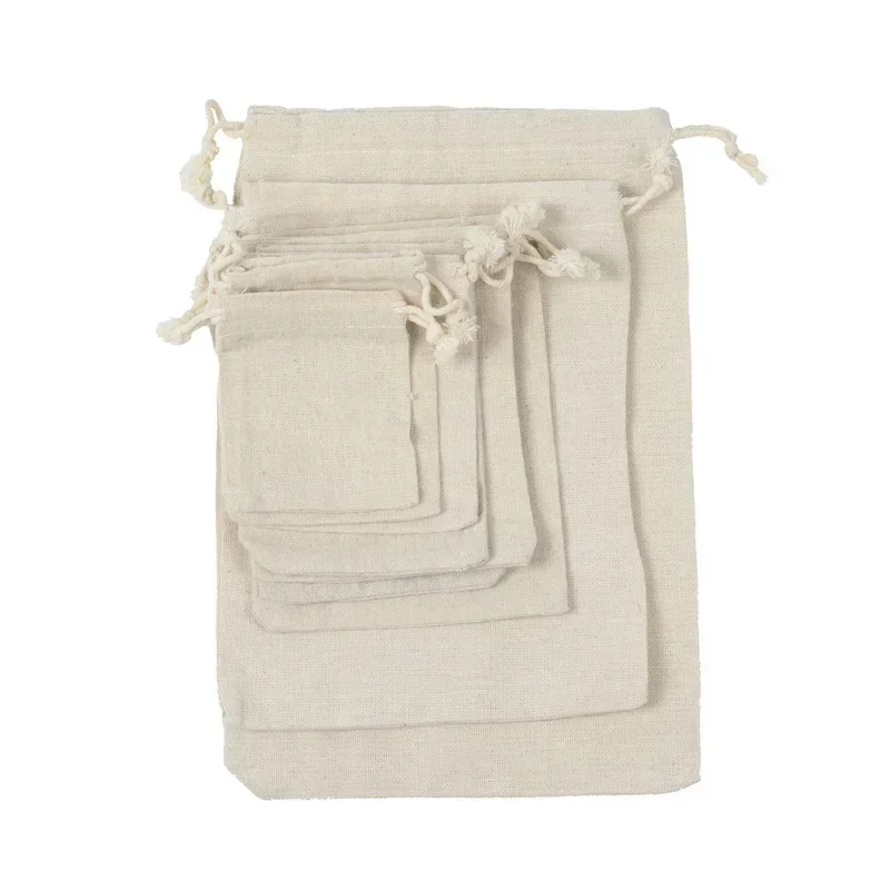 eTya Handmade Cotton Drawstring Bag Men Women Travel Packing organizer Reusable Shopping Bag Tote Female Luggage Storage pouch
