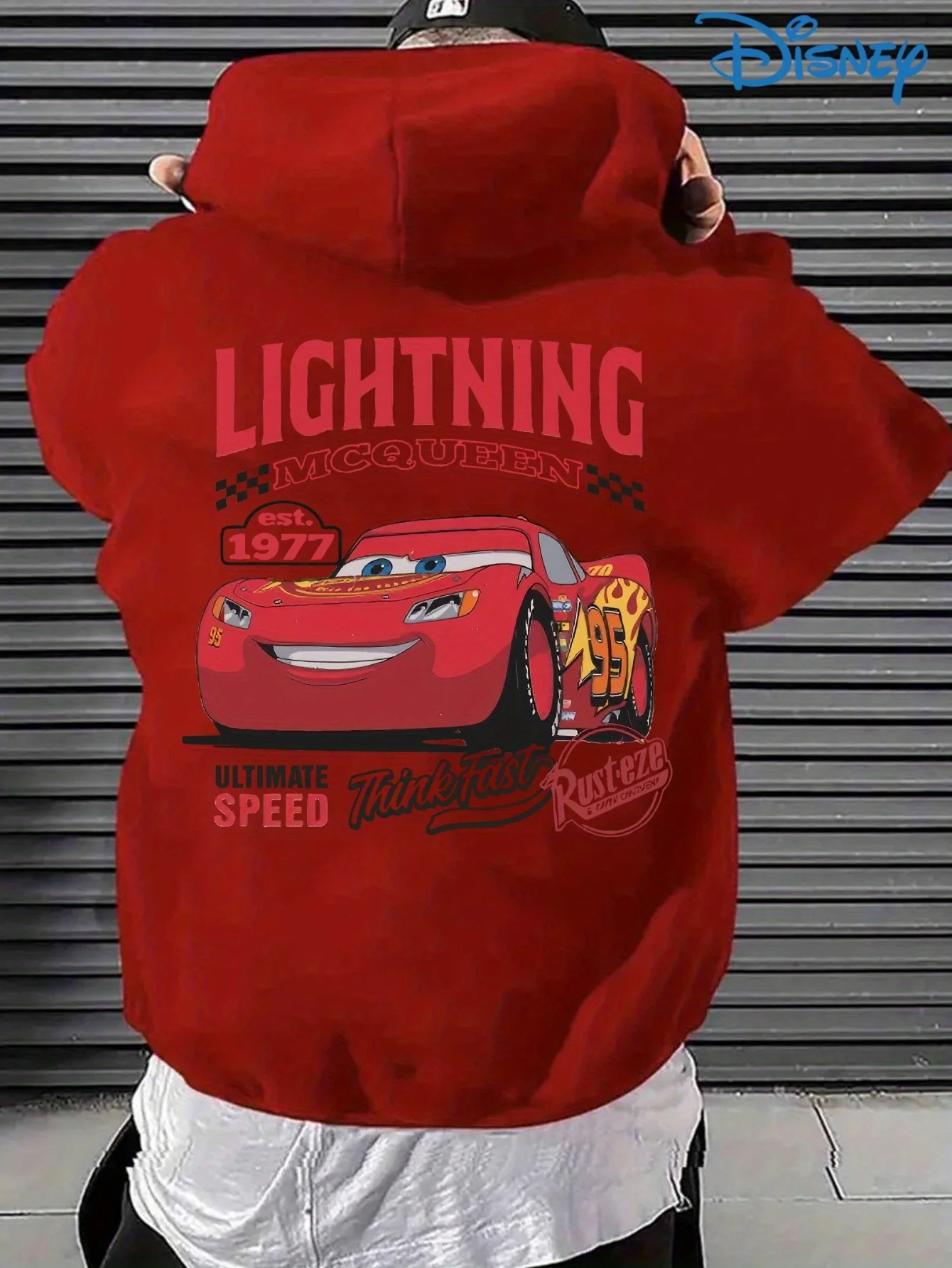 

2025 New Lightning McQueen Hoodie Red Racing Sweater Durable Print Daily Wear Fashion Clothes Halloween School Season