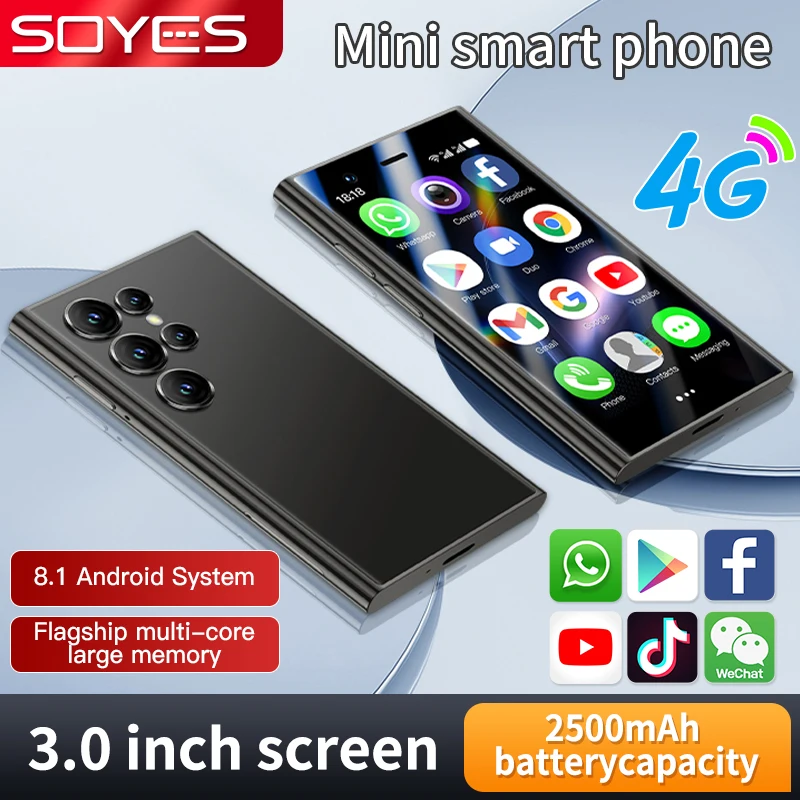SOYES S24 Pro Max Mini Smartphone Android 8.1 Dual SIM Standby 3“ HD 4G Mobile Phone 2GB+16GB 2500mAh Small Original Cell Phone