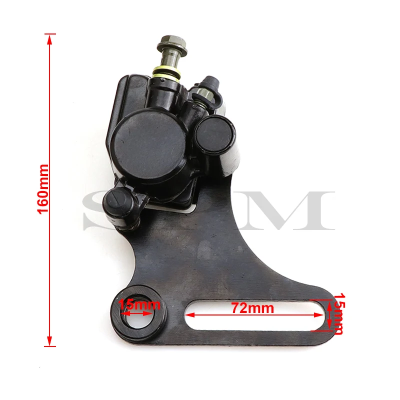 Motorcycle 15mm Rear Disc Brake Caliper Pad Fit For 125cc 140cc Pit Dirt Bike Motocross Hydraulic Rear Brake Caliper Accessories