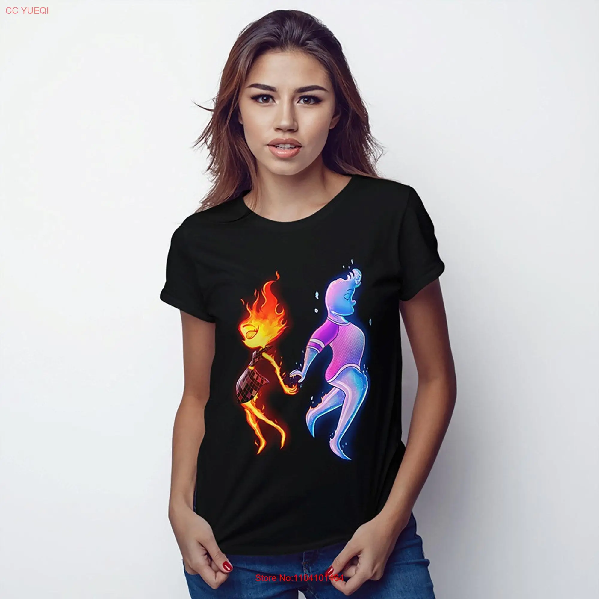 Elemental Wade and Ember T Shirt  Kids Sizes long or short sleeves