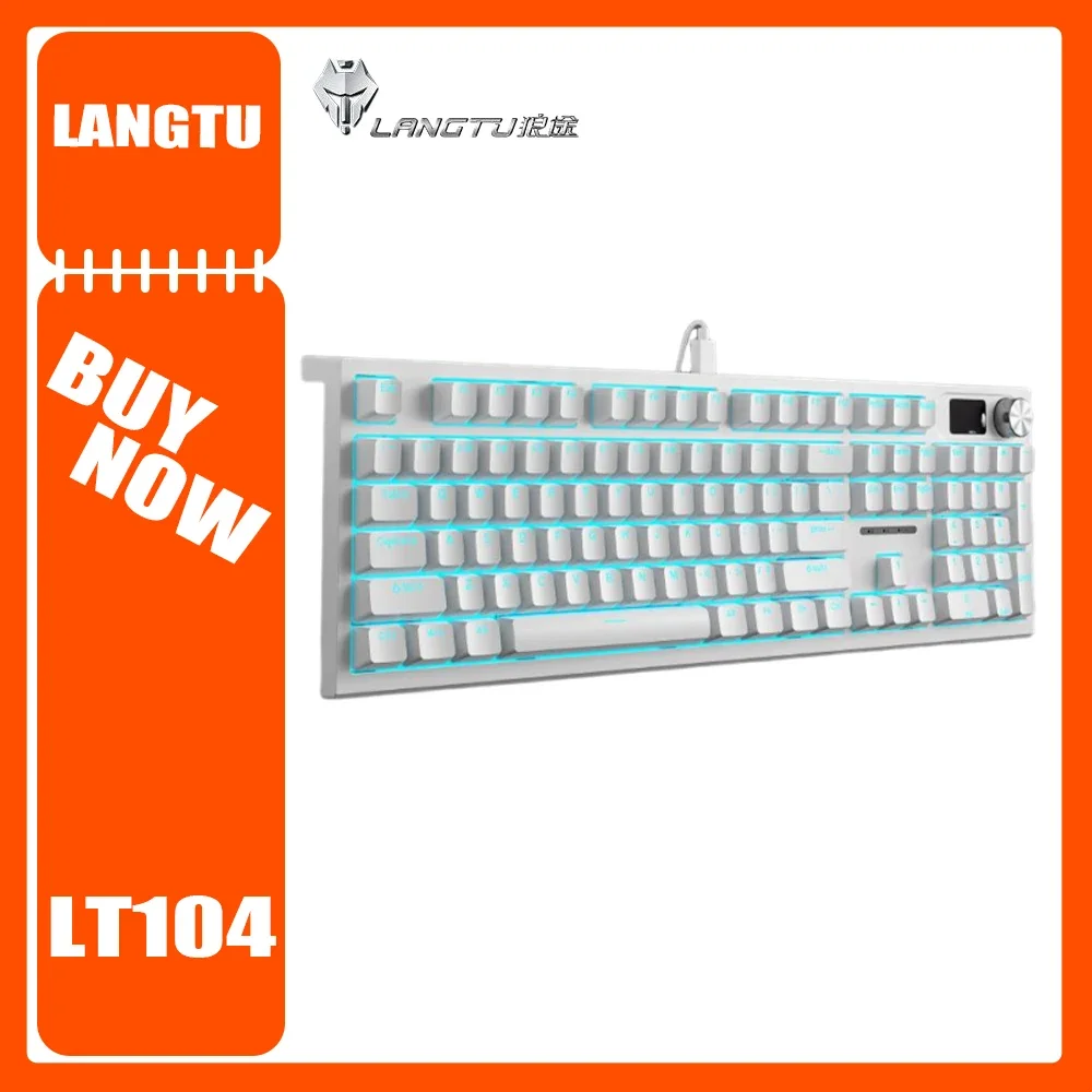 

Langtu Lt104 Mechanical Keyboard 2.4G Wireless Bluetooth HotSwap 104 Keys RGB E-sports Keyboard Pc Accessories Office Man Gifts