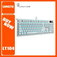 Langtu Lt104 Mechanical Keyboard 2.4G Wireless Bluetooth HotSwap 104 Keys RGB E-sports Keyboard Pc Accessories Office Man Gifts